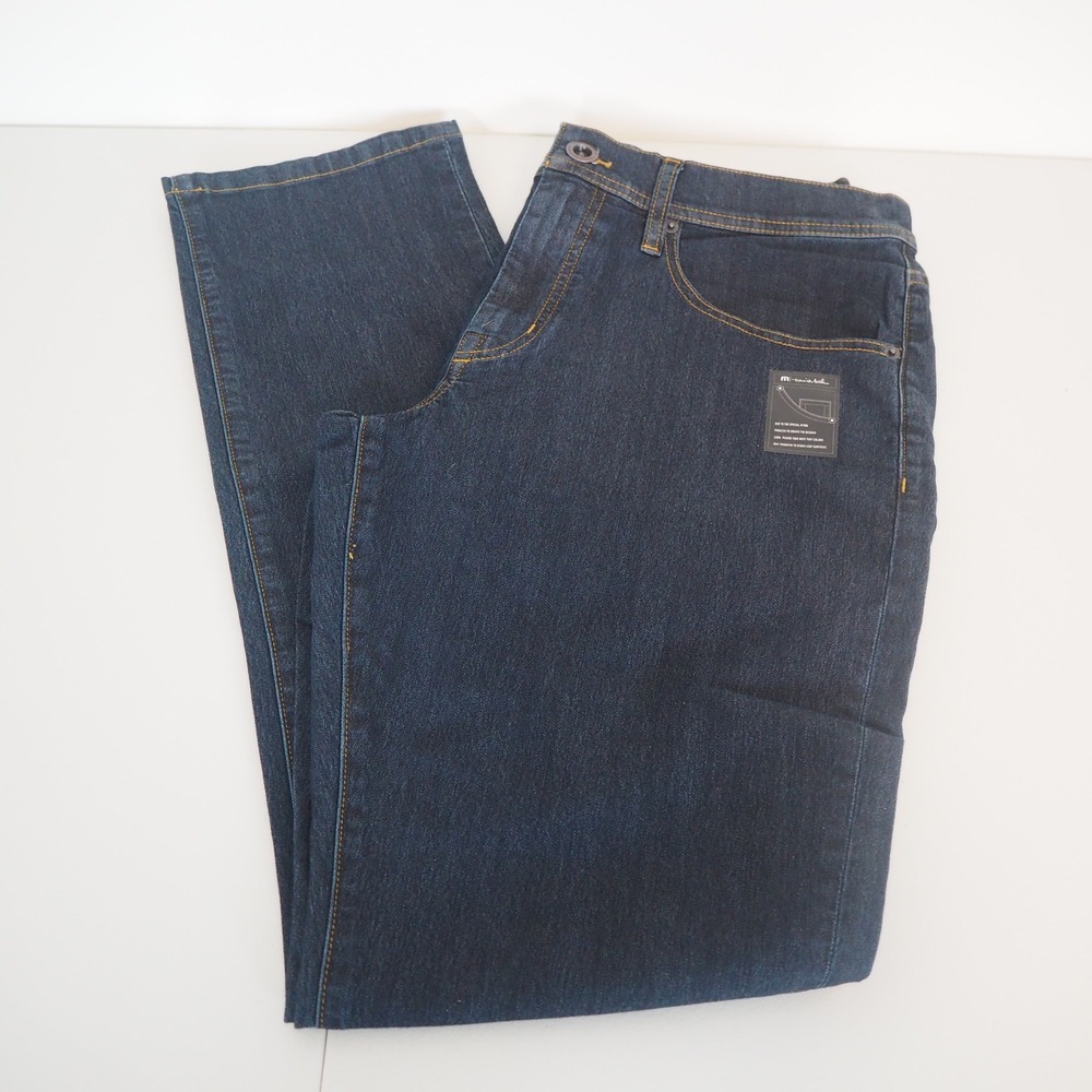 NWT TravisMathew Legacy Featherweight Straight Leg Jeans 32 Indigo‎ Dark Wash